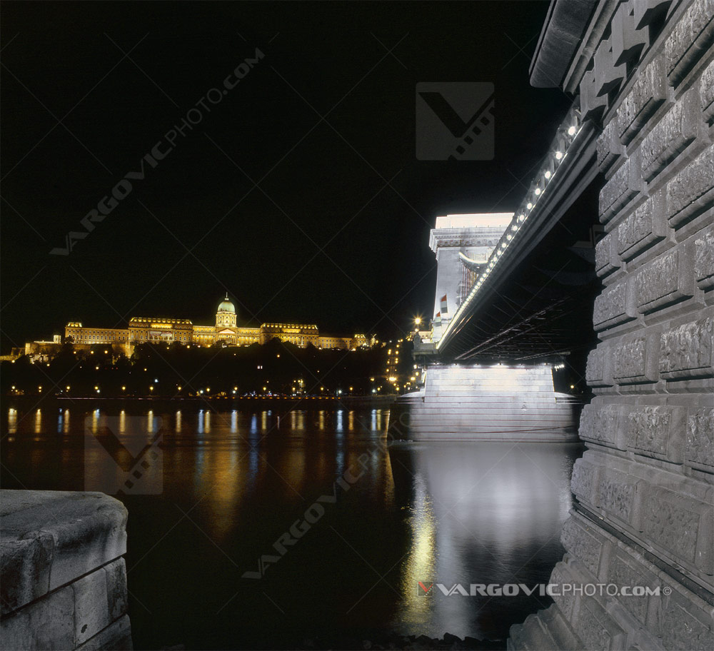 Under Chain bridge in Hungarian city Budapest by Boris Vargovic